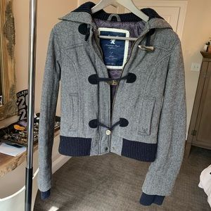 black & white jacket with zipper